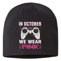 In October We Wear P.Ink Breast Cancer Gaming Gift Sustainable Beanie