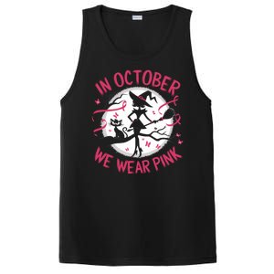 In October We Wear Scary Halloween Witch Costume Crazy Witch Witchy Vibes PosiCharge Competitor Tank