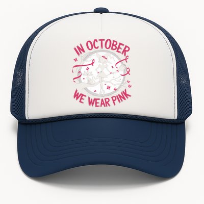 In October We Wear Scary Halloween Witch Costume Crazy Witch Witchy Vibes Trucker Hat