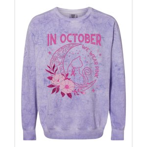 In October We Wear Flower Cat Moon Colorblast Crewneck Sweatshirt