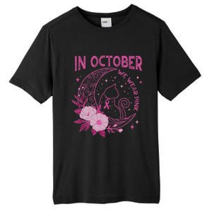 In October We Wear Flower Cat Moon Tall Fusion ChromaSoft Performance T-Shirt