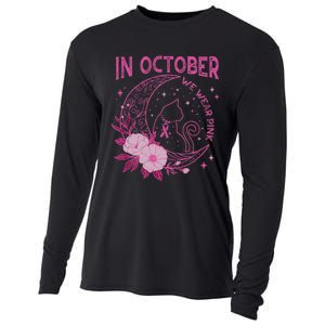 In October We Wear Flower Cat Moon Cooling Performance Long Sleeve Crew