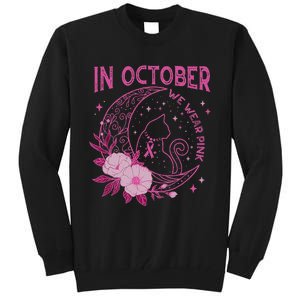 In October We Wear Flower Cat Moon Tall Sweatshirt