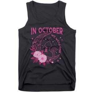 In October We Wear Flower Cat Moon Tank Top