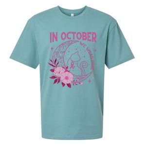 In October We Wear Flower Cat Moon Sueded Cloud Jersey T-Shirt