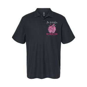 In October We Wear Pink Teacher Butterflies Breast Cancer Softstyle Adult Sport Polo