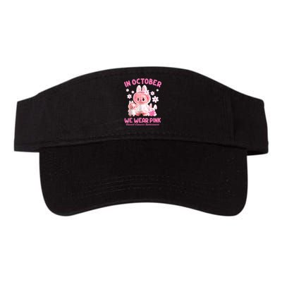 In October We Wear Labubu Breast Cancer Awareness Valucap Bio-Washed Visor