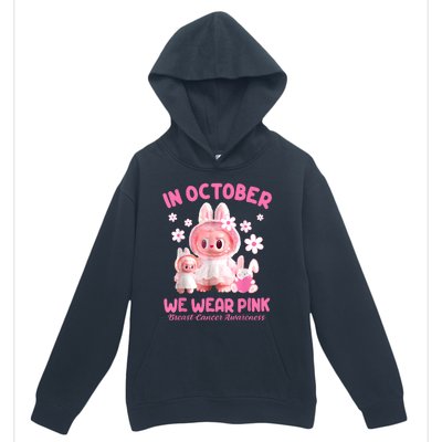 In October We Wear Labubu Breast Cancer Awareness Urban Pullover Hoodie