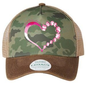 In October We Wear Pink Cute Cat Breast Cancer Awareness Legacy Tie Dye Trucker Hat