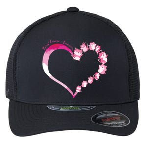 In October We Wear Pink Cute Cat Breast Cancer Awareness Flexfit Unipanel Trucker Cap