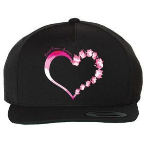 In October We Wear Pink Cute Cat Breast Cancer Awareness Wool Snapback Cap