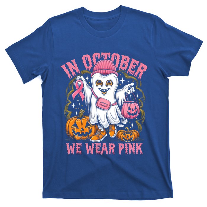 In October We Wear Breast Cancer Tooth Dental Halloween Great Gift T-Shirt