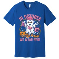 In October We Wear Breast Cancer Tooth Dental Halloween Great Gift Premium T-Shirt