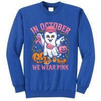 In October We Wear Breast Cancer Tooth Dental Halloween Great Gift Tall Sweatshirt