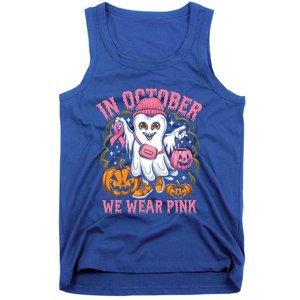 In October We Wear Breast Cancer Tooth Dental Halloween Great Gift Tank Top