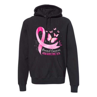 In October We Wear Breast Cancer Awareness Premium Hoodie