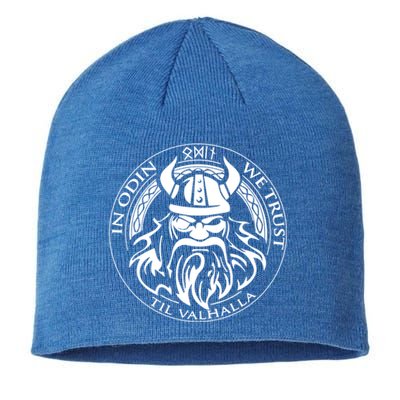 In Odin We Trust Till Valhalla Viking Norse God Gift Sustainable Beanie