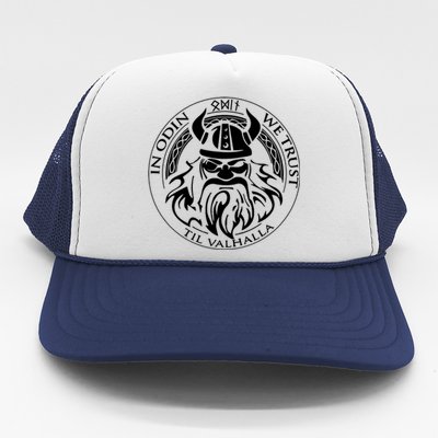 In Odin We Trust Till Valhalla Viking Norse God Gift Trucker Hat