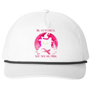 In October We Wear Pink Pumpkin Breast Cancer Awareness Snapback Five-Panel Rope Hat