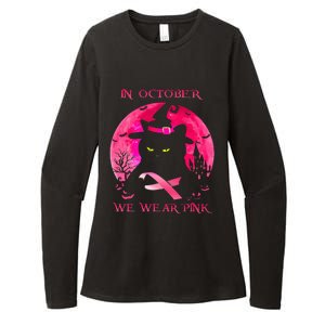 In October We Wear Pink Pumpkin Breast Cancer Awareness Womens CVC Long Sleeve Shirt