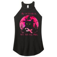 In October We Wear Pink Pumpkin Breast Cancer Awareness Women's Perfect Tri Rocker Tank