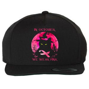 In October We Wear Pink Pumpkin Breast Cancer Awareness Wool Snapback Cap