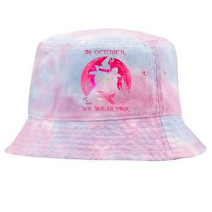 In October We Wear Pink Pumpkin Breast Cancer Awareness Tie-Dyed Bucket Hat