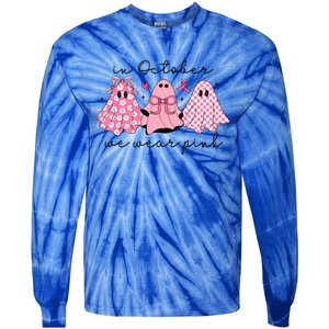 In October We Wear Cute Ghost S Cute Gift Tie-Dye Long Sleeve Shirt