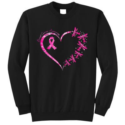 In October We Wear Pink Breast Cancer Awareness Dragonfly Sweatshirt