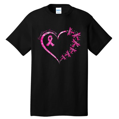 In October We Wear Pink Breast Cancer Awareness Dragonfly Tall T-Shirt