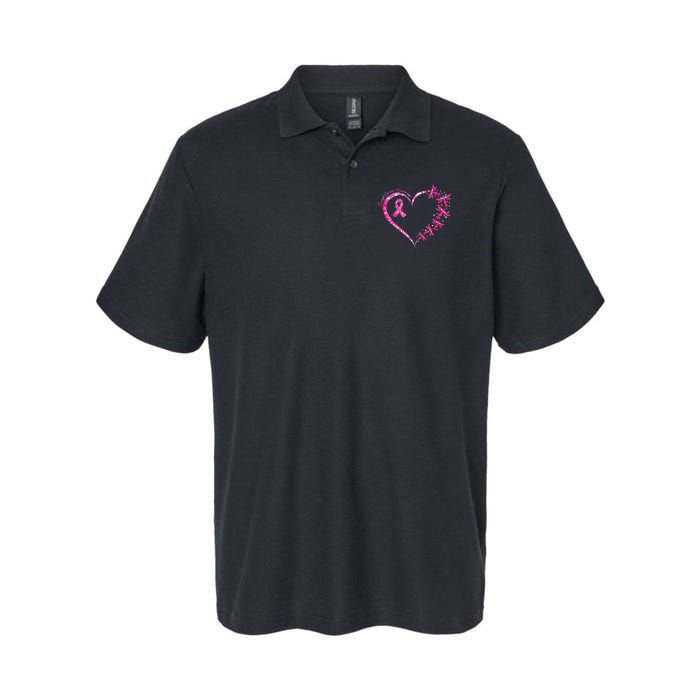 In October We Wear Pink Breast Cancer Awareness Dragonfly Softstyle Adult Sport Polo