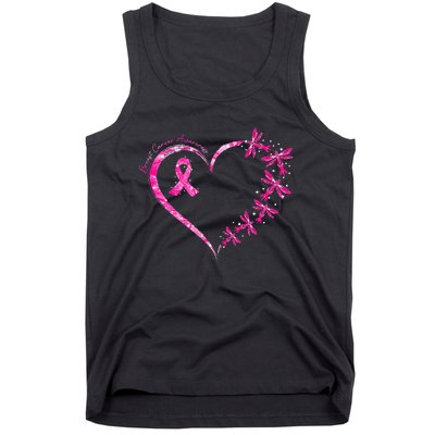 In October We Wear Pink Breast Cancer Awareness Dragonfly Tank Top