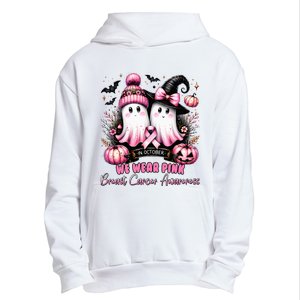 In October We Wear Ghost Witch Breast Cancer Awareness Urban Pullover Hoodie