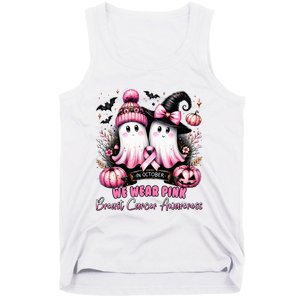 In October We Wear Ghost Witch Breast Cancer Awareness Tank Top