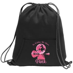 In October We Wear Witch Breast Cancer Halloween Sweatshirt Cinch Pack Bag