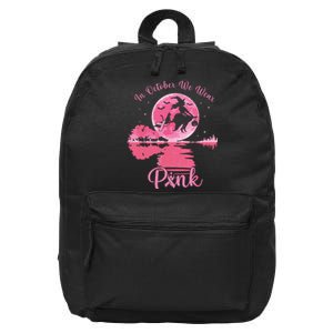 In October We Wear Witch Breast Cancer Halloween 16 in Basic Backpack