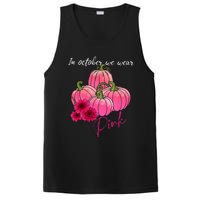 In October We Wear Pink Pumpkin Breast Cancer Awareness PosiCharge Competitor Tank