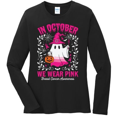 In October We Wear Ladies Long Sleeve Shirt