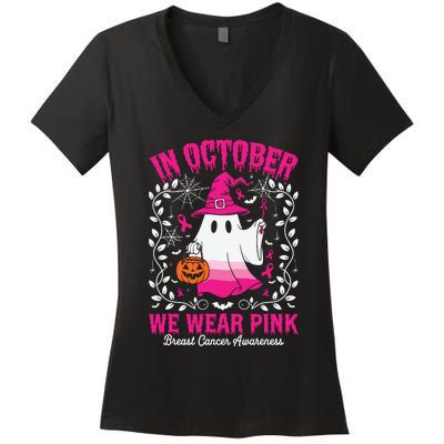 In October We Wear Women's V-Neck T-Shirt