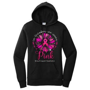 In October We Wear Pink Sunflower Breast Cancer Awareness Women's Pullover Hoodie