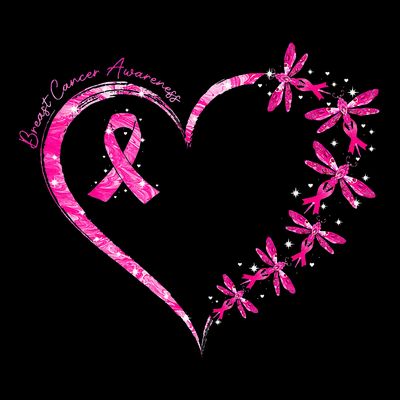 In October We Wear Pink Breast Cancer Awareness Dragonfly T-Shirt