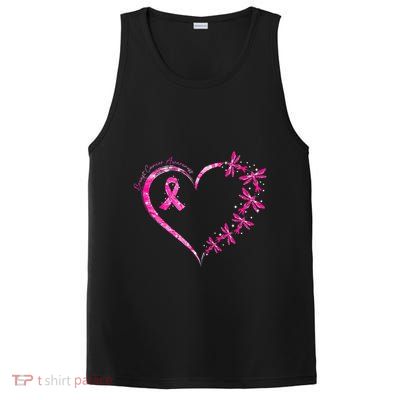 In October We Wear Pink Breast Cancer Awareness Dragonfly PosiCharge Competitor Tank