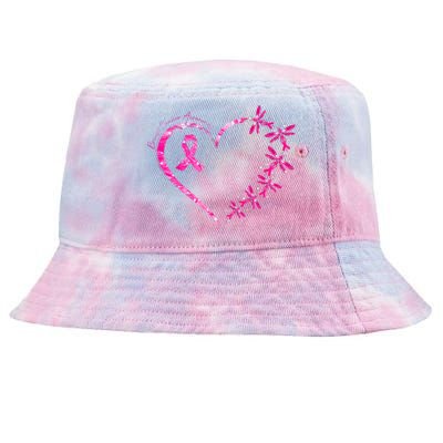 In October We Wear Pink Breast Cancer Awareness Dragonfly Tie-Dyed Bucket Hat