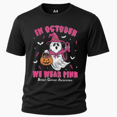 In October We Wear Pin.K Ghost Witch Breast Cancer Awareness Performance Shirt