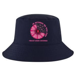 In October We Wear Pink Sunflower Breast Cancer Awareness Cool Comfort Performance Bucket Hat