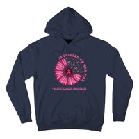 In October We Wear Pink Sunflower Breast Cancer Awareness Hoodie