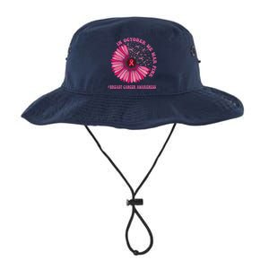 In October We Wear Pink Sunflower Breast Cancer Awareness Legacy Cool Fit Booney Bucket Hat