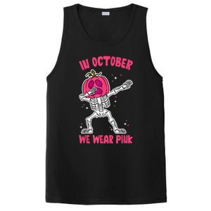 In October We Wear Pink Breast Cancer Pumpkin Halloween PosiCharge Competitor Tank