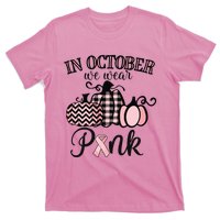 In October We Wear Pink Thanksgiving Breast Cancer Awareness T-Shirt