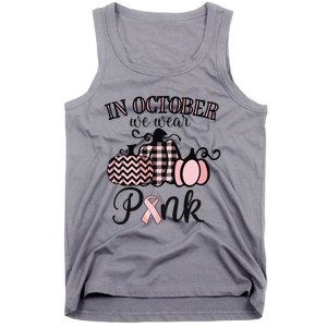 In October We Wear Pink Thanksgiving Breast Cancer Awareness Tank Top